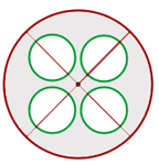 Ejercicio de circunferencia grafica circulo y area sombreada
