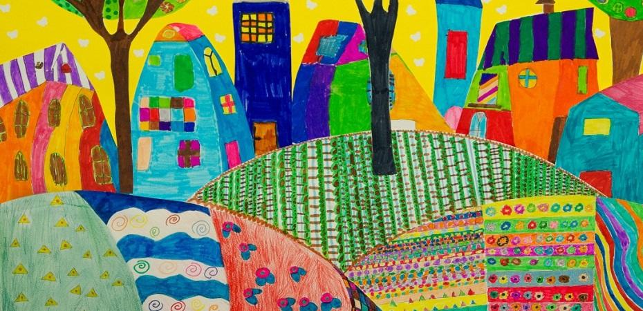 Resultado de imagen de dibujos de paisajes de ciudadcon distintas técnicas